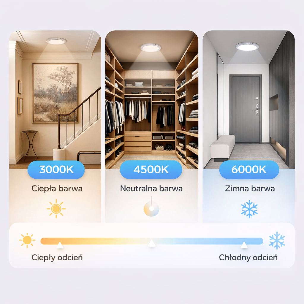 ZenLight™ – lampa sufitowa LED z czujnikiem ruchu | montaż bez przeróbek