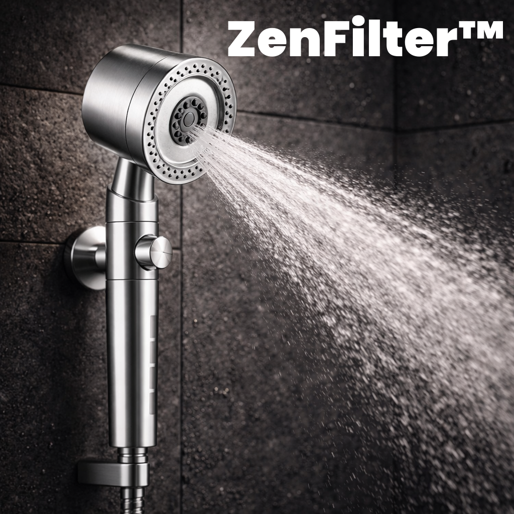 ZenFilter™ - słuchawka prysznicowa z wbudowanym filtrem który chroni twoją skórę i zdrowie