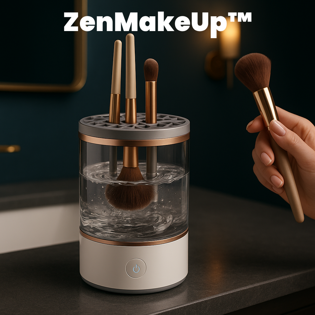 ZenMakeUp™ – elektryczna myjka do pędzli, dopasowana do każdego rodzaju pędzli