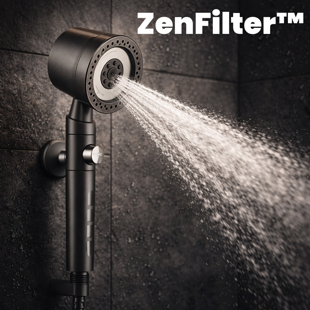 ZenFilter™ - słuchawka prysznicowa z wbudowanym filtrem który chroni twoją skórę i zdrowie