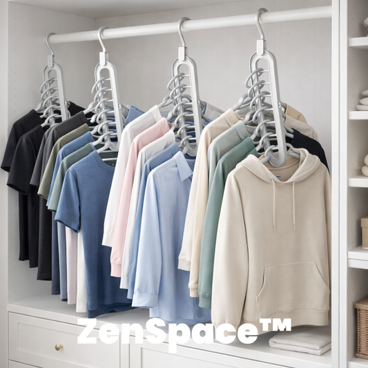 ZenSpace™ – nowoczesny składany wieszak z 9 miejscami na ubrania